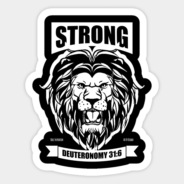 Be Courageous like a Lion Sticker by Richardramirez82